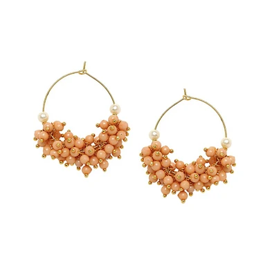 Sohi Cluster Hoop Earrings
