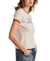 Lucky Brand Women's Ringer Cotton Classic Crewneck T-Shirt