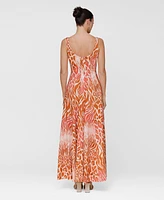Avec Les Filles Women's Square-Neck Maxi Dress