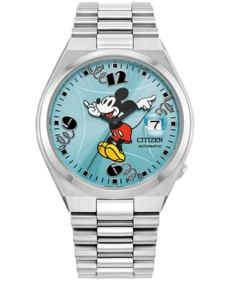 Citizen Men's Automatic Disney Mickey Mouse Stainless Steel Bracelet Watch 40mm