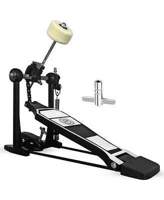 5 Core Bass Drum Pedal Mount Adjustable Felt Beater Head Single Chain Heavyduty Kick Drum Foot Pedal