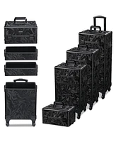 Byootique 3-Piece Makeup Train Cases Cosmetic Organizer Kit Wheel Cb Dusk