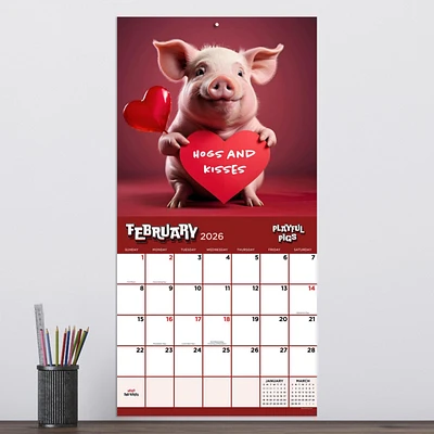 2026 Playful Pigs Wall Calendar