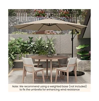 Mondawe 10 Feet Patio Umbrella with 112 Solar-Powered Led Lights