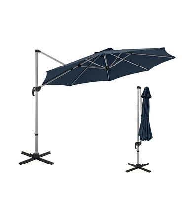 11 feet Outdoor Patio Umbrella with 360° Rotation and Adjustable Tilt