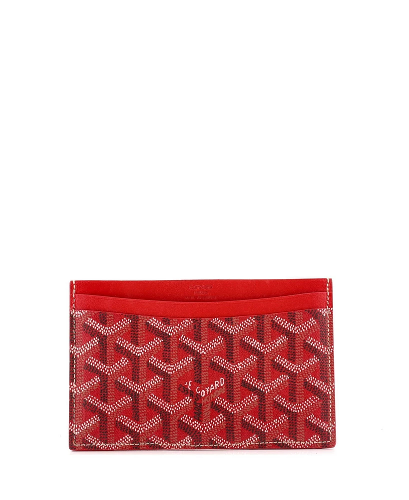 Pre-Owned Goyard Saint Sulpice Card Holder Coated Canvas