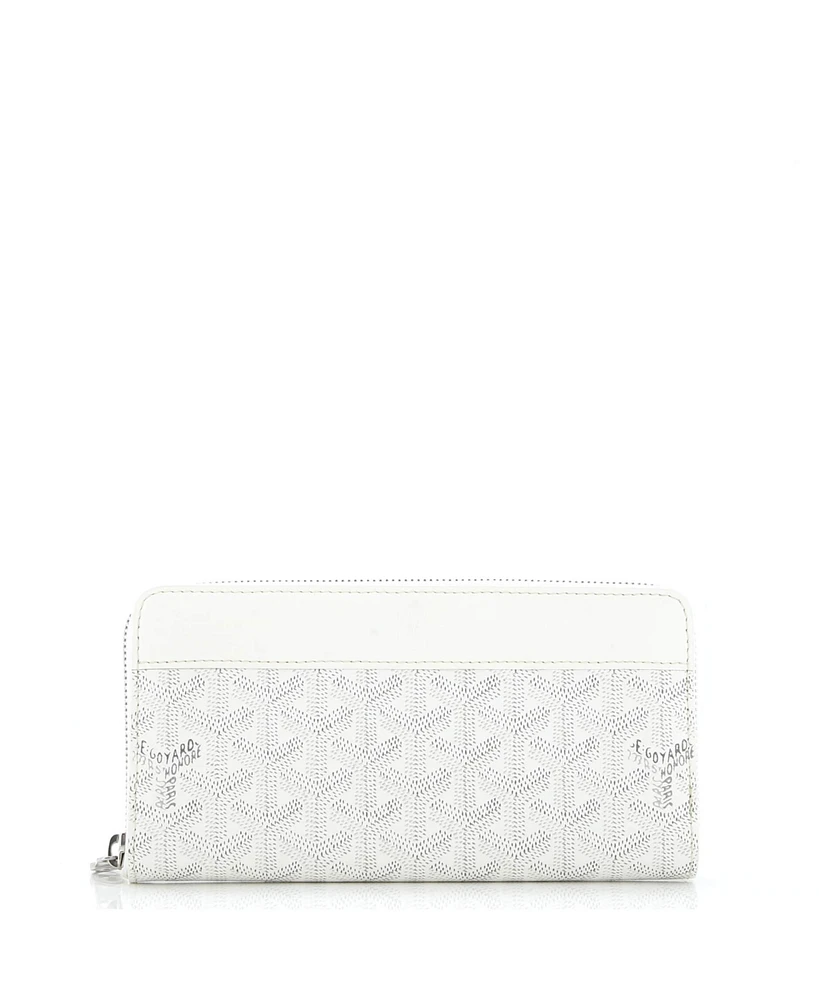 Pre-Owned Goyard Matignon Zip Wallet Coated Canvas with Leather