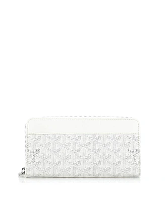 Pre-Owned Goyard Matignon Zip Wallet Coated Canvas with Leather