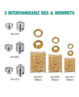 Yescom #0/2/4 Dies Hand Press Eyelet Grommet Machine Punch Tool Kit with 4900 Grommets