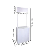 Portable Promotion Counter Table Foldable Booth Kiosk Trade Show Display 2 Pack