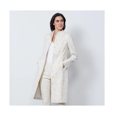 Etcetera Women's Floral Jacquard Coat Dreamscape