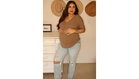 Pinkblush Maternity Light Blue Distressed Knee Jeans