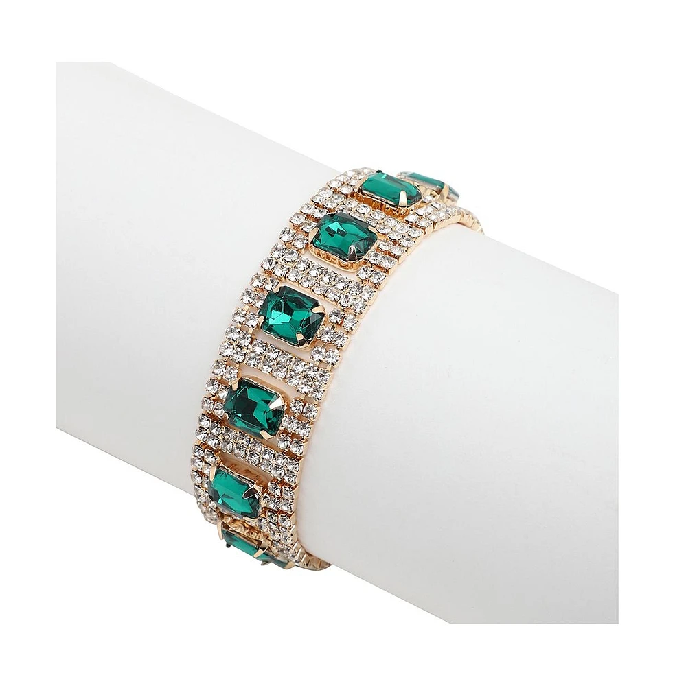 Sohi Gold-Plated Stones Bracelet
