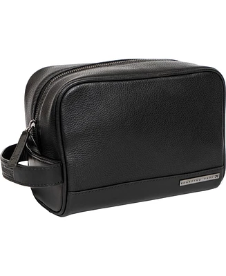 The Hey Handsome Pebble Grain Genuine Leather Toiletry Dopp Kit