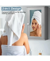 Bathroom Wall Cabinet with Single Mirror Door