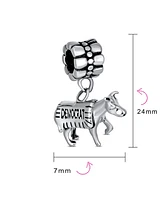 Bling Jewelry Usa Patriotic Democrat Donkey Dangle Charm Bead Sterling Silver Fits European Bracelet