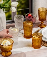 Qualia Glass Cameo Dessert Bowls, Set of 4