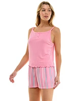 Roudelain Women's Cami Tank Top with Lettuce Edging
