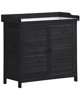 Outdoor Rustic Potting Bench with Storage