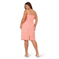 Adrianna Papell Plus Square-Neck Sheath Dress