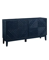 Blue Farmhouse Buffet Cabinet - 60.5" Sideboard
