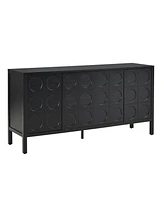 Geometric Circle Door Cabinet - Black