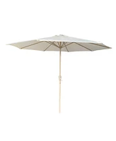 9FT Beige Patio Umbrella - Outdoor Market Umbrella