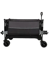 300L Folding Wagon Cart - Heavy Duty, All-Terrain, Black/Gray