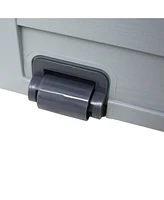 75 Gallon Resin Deck Box - Outdoor Storage with Wheels