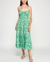 Trixxi Juniors' Printed Spaghetti-Strap Midi Dress