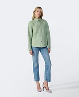 Furniq Uk Women's Leather Shirt Jacket, Created for Macy's
