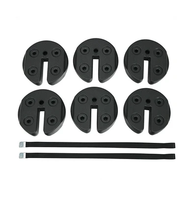 6 pieces Weight Plates Patio Canopy Tent Gazebo Shade Umbrella Water Filled