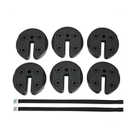 6 pieces Weight Plates Patio Canopy Tent Gazebo Shade Umbrella Water Filled