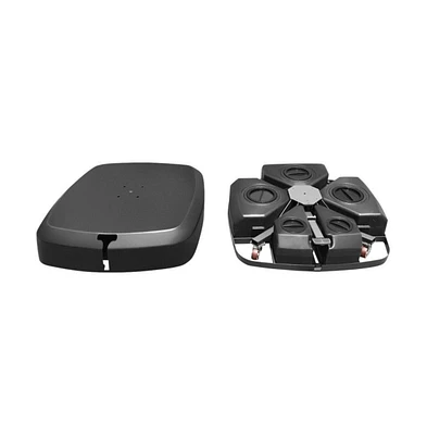 Patio Cantilever Offset Umbrella Base with Wheels for Garden Poolside Deck
