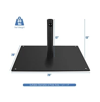 20 Inches Patio Umbrella Base with 4 Adjustable Footpads