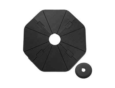 4-Piece Fillable Umbrella Base Stand for Garden Yard Poolside