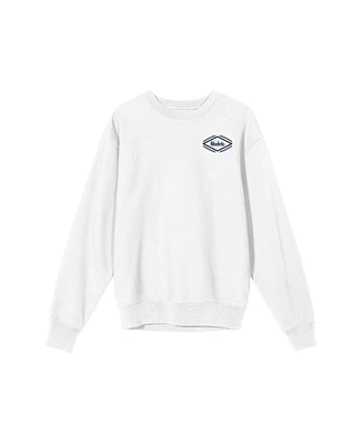 Modelo Men's Diamond Frame Beer Logo Crew Neck Long Sleeve White Adult Sweatshirt-3XL