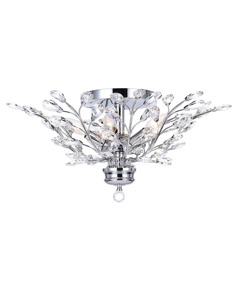 Cwi Lighting 9" Metal Ivy 3 Light Drum Shade Flush Mount