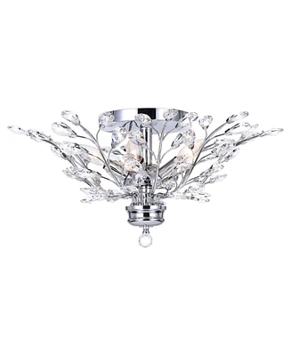 Cwi Lighting 9" Metal Ivy 3 Light Drum Shade Flush Mount
