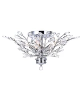 Cwi Lighting 9" Metal Ivy 3 Light Drum Shade Flush Mount