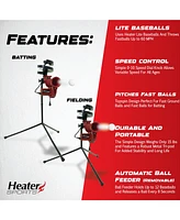 Heater Sports Slider Lite 360 Baseball Pitching Machine with Automatic Ball Feeder