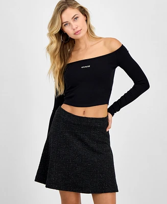 Guess Women's Carla Off-The-Shoulder Ribbed Top