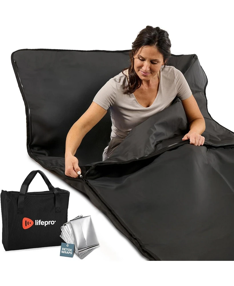 Lifepro RejuvaWrap Infrared Sauna Blanket – Portable Far Infrared Home Sauna for Detox, Muscle Recovery & Relaxation with Adjustable Heat Setti