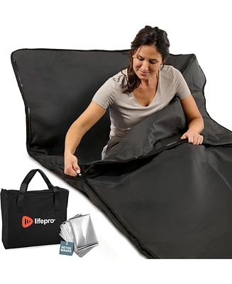 Lifepro RejuvaWrap Infrared Sauna Blanket – Portable Far Infrared Home Sauna for Detox, Muscle Recovery & Relaxation with Adjustable Heat Setti