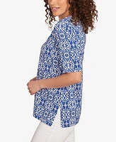 Ruby Rd. Petite Pacific Medallions Embellished Knit Top
