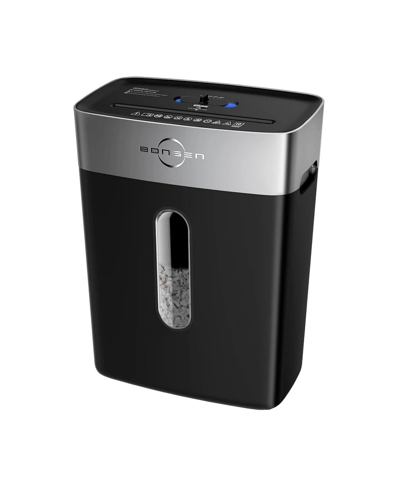 Bonsen Paper Shredder for Home Office, 10-Sheet Cross-Cut Shredder, P-4 High Security Level, Quiet Credit Card Shredder with Jam Proof System, 4 Gallo