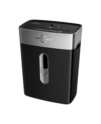 Bonsen Paper Shredder for Home Office, 10-Sheet Cross-Cut Shredder, P-4 High Security Level, Quiet Credit Card Shredder with Jam Proof System, 4 Gallo