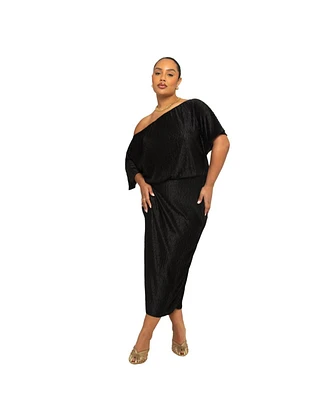 Fashion-szn Curve Plus Chevron Midaxi Dress