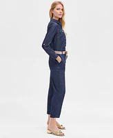 Tommy Hilfiger Women's Belted Chambray Utility Pants