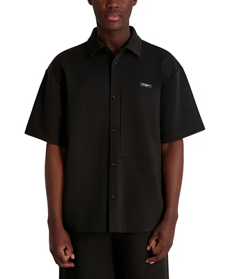 Karl Lagerfeld Paris Men's Criss-Cross Logo Shirt